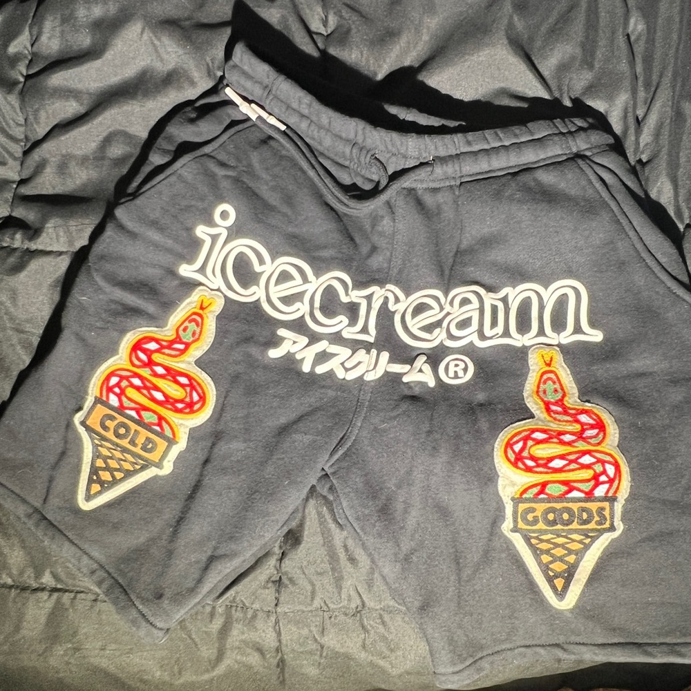 Ice Cream Mens Puff Print “Lemon” Shorts